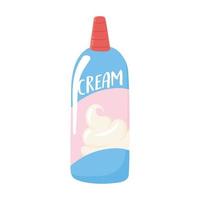 aérosol de crème fouettée, icône de dessin animé de produit laitier laitier