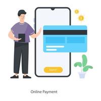 conception de paiement en ligne vecteur