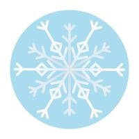 icône de décoration froide neige hiver flocon de neige vecteur