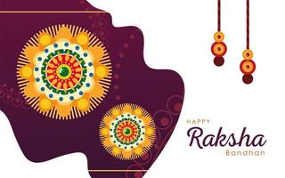 raksha bandhan jaune mandala fleurs bracelets vector design