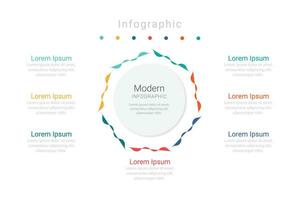 vecteur infographie conception modèle avec sept niveau ou pas ou les options