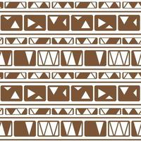 vecteur horizontal brun blanc hiver monochrome abstrait motif géométrique sans soudure. l'illustration tribale contient des lignes, des rectangles comme des briques murales, des triangles, des rayures imprimées pour les textiles ou le papier peint