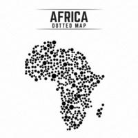 carte en pointillés de l'afrique vecteur