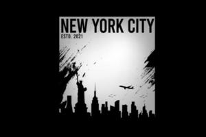 conception de silhouette de new york vecteur