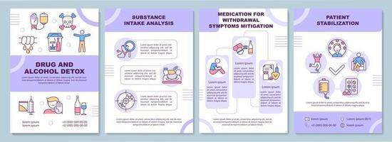 modèle de brochure de désintoxication drogue et alcool vecteur