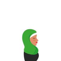 profil de femme islamique avec burqa traditionnelle vecteur