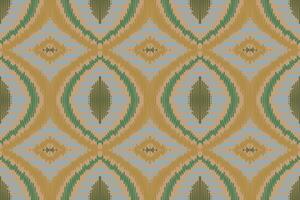 ikat paisley modèle broderie Contexte. ikat en tissu géométrique ethnique Oriental modèle traditionnel. ikat aztèque style abstrait conception pour impression texture, tissu, sari, sari, tapis. vecteur