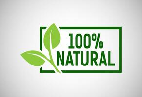 naturel, BIO, Frais nourriture vecteur logo ou badge modèle pour produit