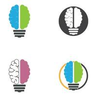 cerveau logo modèle vecteur