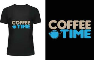 conception de t-shirt de café vecteur