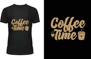 conception de t-shirt de café vecteur