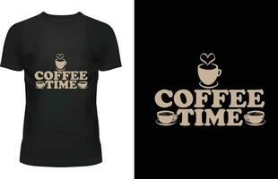 conception de t-shirt de café vecteur