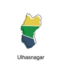 ulhasnagar carte. vecteur carte de le Inde pays. les frontières de pour votre infographie. vecteur illustration conception modèle