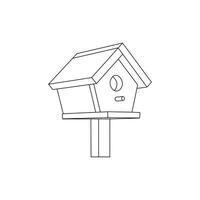 oiseau Accueil Facile meubles et Accueil intérieur symbole Stock vecteur illustration.
