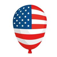 ballon drapeau américain vecteur