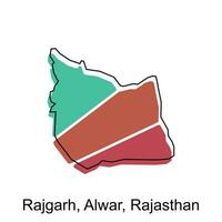 carte de Rajgarh, alwal, Rajasthan ville moderne contour, haute détaillé illustration vecteur conception modèle