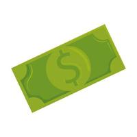 icône de billet de banque dollar de l'argent de la facture vecteur