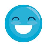 sourire emoji visage icône de médias sociaux vecteur