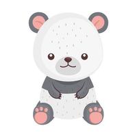 adorable personnage animal ours panda vecteur