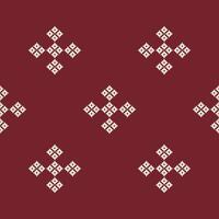 ethnique géométrique en tissu modèle traverser point.ikat broderie ethnique Oriental pixel modèle marron Contexte. abstrait, vecteur, illustration. texture, vêtements, cadre, décoration, motifs, soie fond d'écran. vecteur