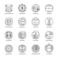 ensemble de affaires et Les données la gestion plat vecteur Icônes