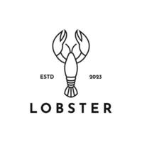 Homard logo conception modèle pour restaurant affaires vecteur