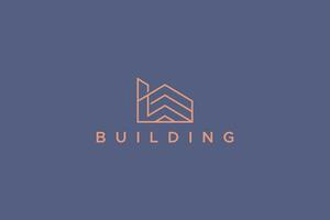 commercialisation agent affaires bâtiment et construction entreprise luxe logo vecteur