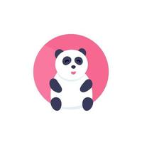 logo vectoriel panda mignon, icône