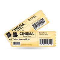 Billet de cinéma vecteur