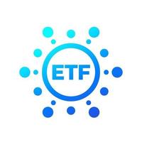 icône etf, conception de vecteur de fonds négociés en bourse