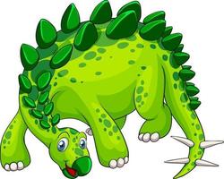 un personnage de dessin animé de dinosaure stégosaure vecteur
