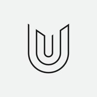 u lettre logo alphabet design icône pour entreprise