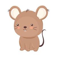 conception de vecteur de dessin animé animal souris kawaii