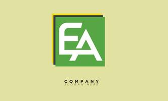 ea alphabet lettres initiales monogramme logo ae, e et a vecteur