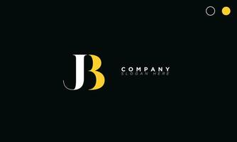 jb alphabet lettres initiales monogramme logo bj, j et b vecteur