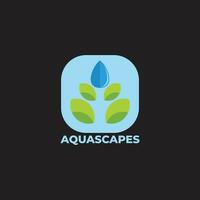 l'eau plante aquarium aquascape symbole vecteur