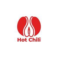 chaud le Chili rond géométrique logo vecteur