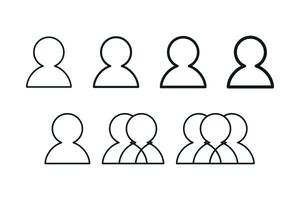 utilisateur profil s'identifier ou accès authentification icône ensemble. Compte signe dans logo, signe symbole, gens signe vecteur illustration.