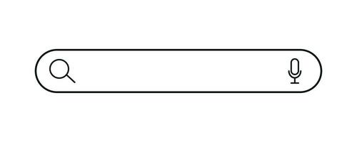 chercher bar icône avec grossissant verre et voix chercher bouton outil. vecteur illustration.