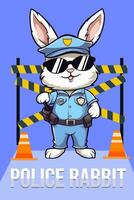 vecteur illustration, police lapin, animal clipart