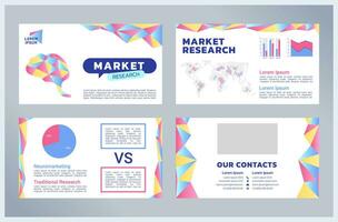 marché recherche présentation modèles ensemble. affaires stratégie. industrie analyse. entreprise développement. prêt fabriqué ppt diapositives sur blanc Contexte. graphique conception vecteur