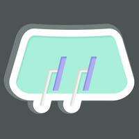 autocollant essuie-glace. en relation à de rechange les pièces symbole. Facile conception modifiable. Facile illustration vecteur