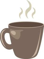 marron tasse de chaud café vecteur