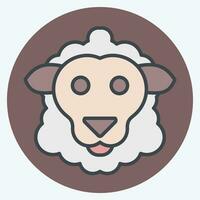 icône mouton. en relation à animal symbole. Couleur camarade style. Facile conception modifiable. Facile illustration vecteur