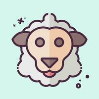 icône mouton. en relation à animal symbole. mbe style. Facile conception modifiable. Facile illustration vecteur