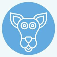 icône kangourou. en relation à animal symbole. bleu yeux style. Facile conception modifiable. Facile illustration vecteur