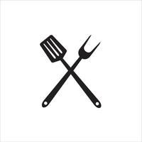 cuisine spatules icône vecteur illustration symbole