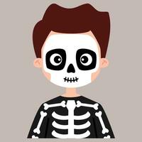 squelette garçon illustration vecteur