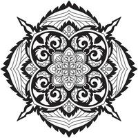 mandala de fleurs. éléments décoratifs d'époque. motif oriental, illustration vectorielle. motifs islamiques, arabes, indiens, marocains, espagnols, turcs, pakistanais, chinois, mystiques, ottomans. page de livre de coloriage vecteur