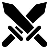 icône de glyphe d'épée vecteur
